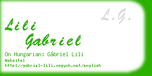 lili gabriel business card