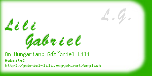 lili gabriel business card